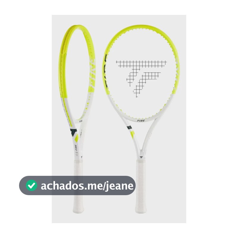 Raquete De Tênis Tecnifibre Fire 300 Gramas Branco/amarelo L2
