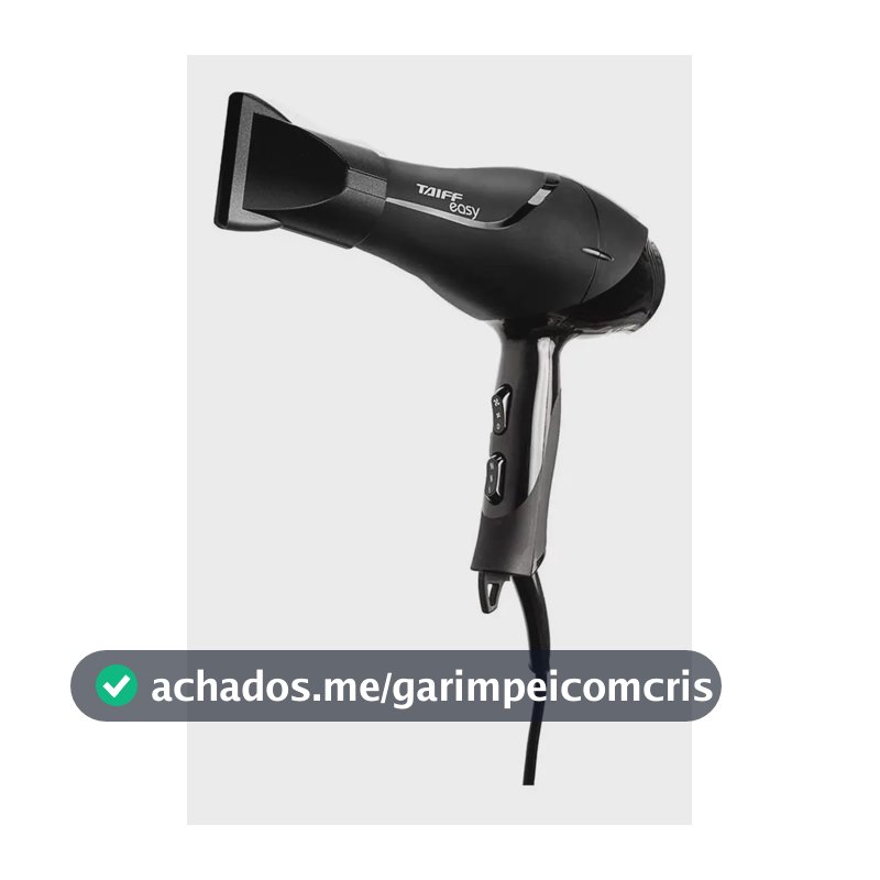Secador De Cabelos Motor Ac Profissional Easy 1700w Taiff Preto