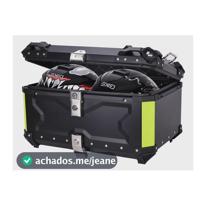 Caja Para Moto Top Case Maletero De Aluminio Para Moto 65l Negro