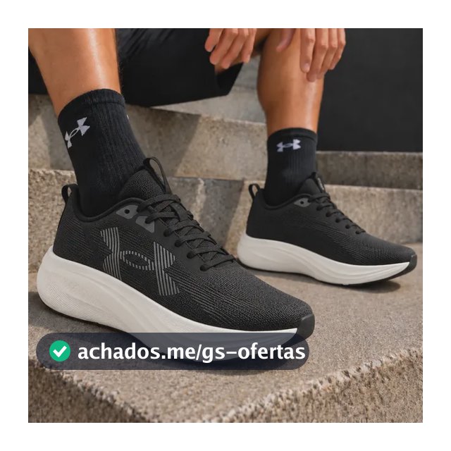 Tênis Under Armour Ch Endless Corrida Caminhada Treino Preto Liso 36 Br
