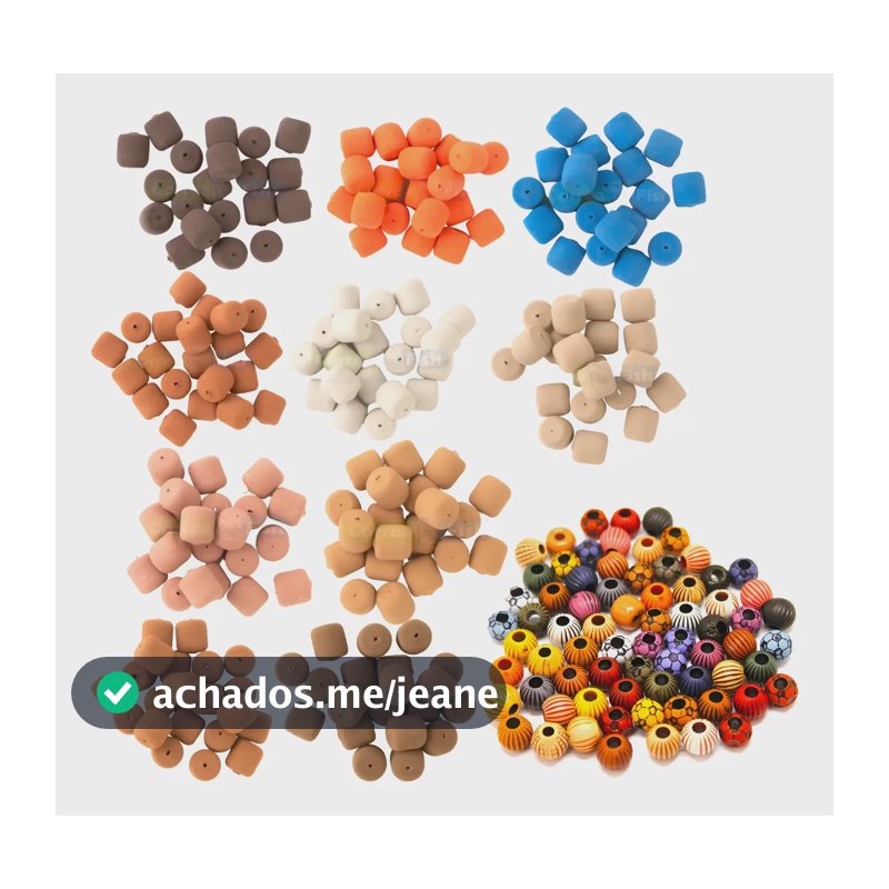 Kit 500 Eva Formato Ração + 50 Miçangas Pesca Diversas