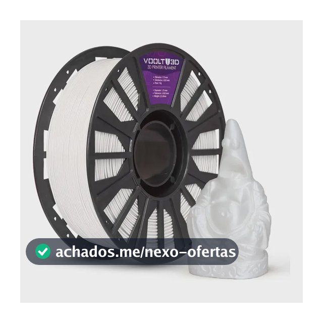 Filamento Pla Branco Off White Velvet Premium 1kg - Voolt 3d