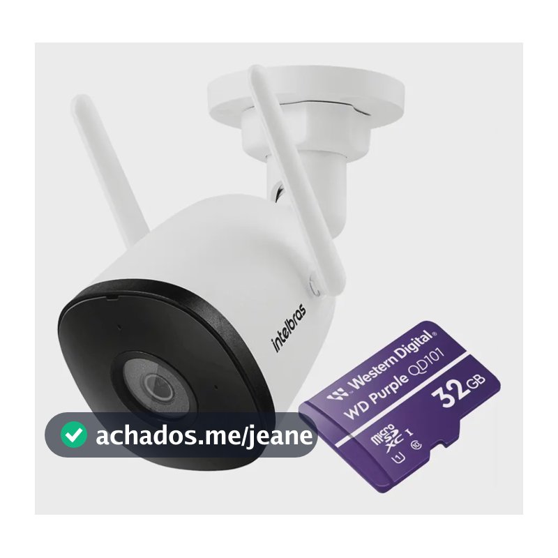 Câmera Inteligente Full HD iM5 SC com MicroSD 32GB Branca Intelbras