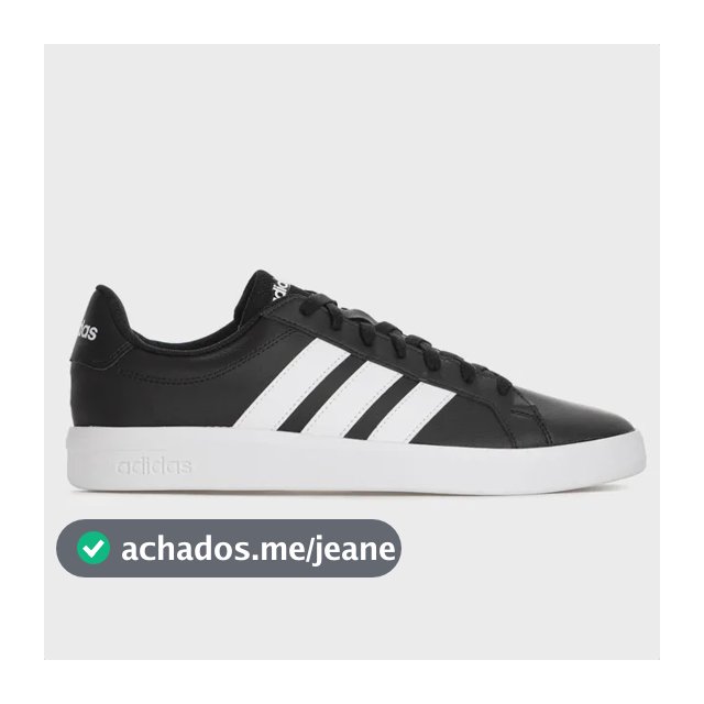 Tênis adidas Grand Court Base 3.0 Casual Couro Sintético Preto 42 Br