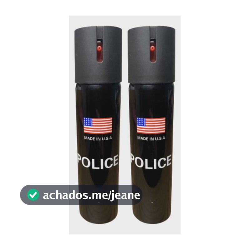 Kit 2 Un Spray De Defesa Pessoal 110ml Pimenta Extra Forte Cor Preto