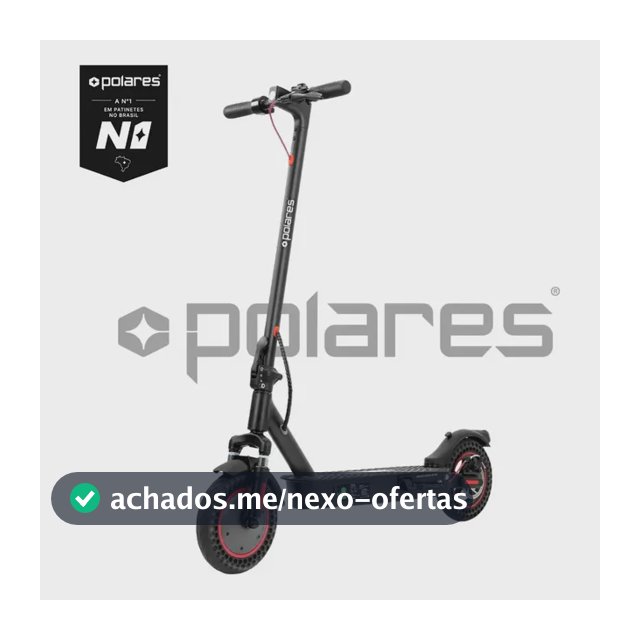 POLARES Z20PRO Patinete Elétrico Adulto Premium 500w Pneu Aderente Velocidade Máxima 32km/h Motorizado Até 30km De Autonomia Polares Cor Preto