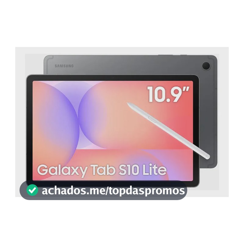 Tablet Samsung Galaxy Tab S10 Lite Wifi, 256gb, 8gb Ram, Tela 10.9 , S Pen E Capa Smartbook Cover Inclusas