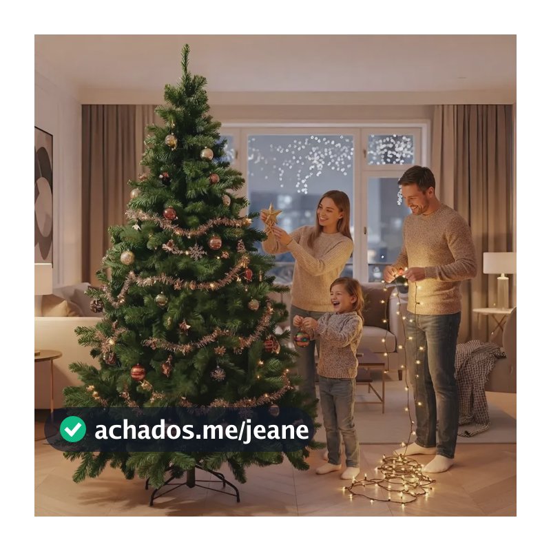 Arvore De Natal Luxo Grande 240 Cm 2000 Galhos Decoração Verde