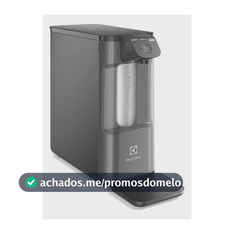 Purificador de Água Gelada Fria e Natural Elétrico Compacto Eletrônico placa Filtro refil 6 meses ou 3000l Painel Touch Bivolt Cinza PE12G Electrolux