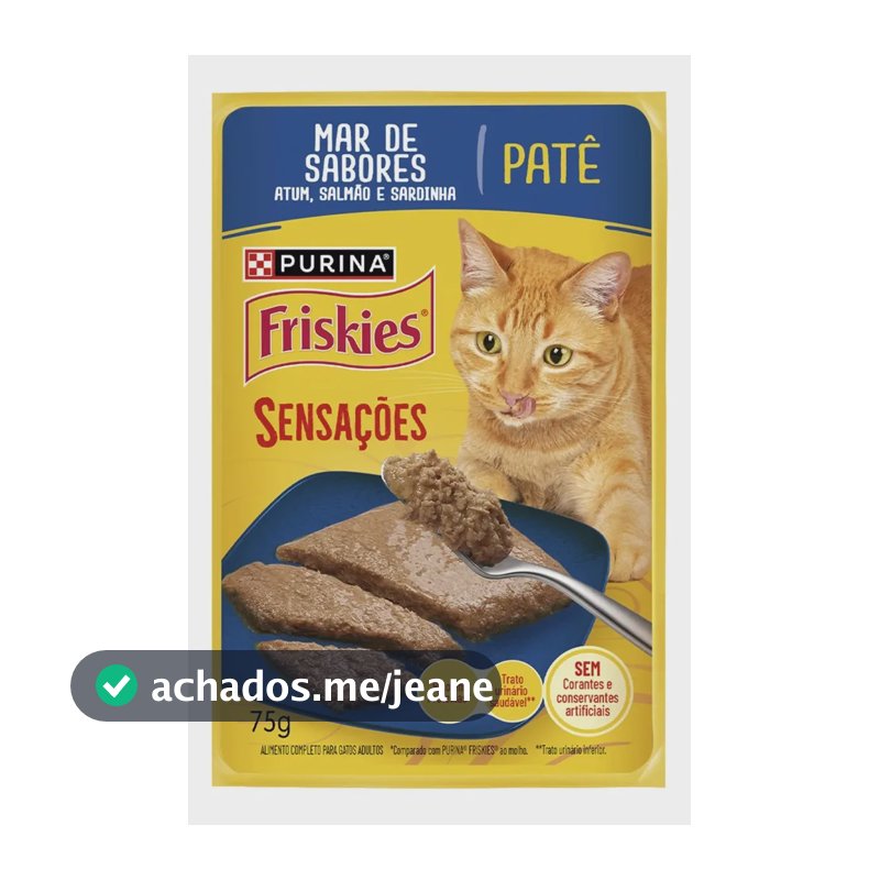 Patê Gatos Adultos Mar de Sabores Friskies 75g - 15 unidades