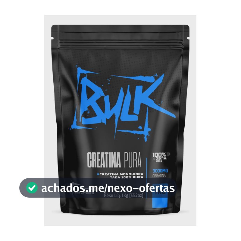 Creatina 1kg Monohidratada 100% Pura Bulk Nutrition