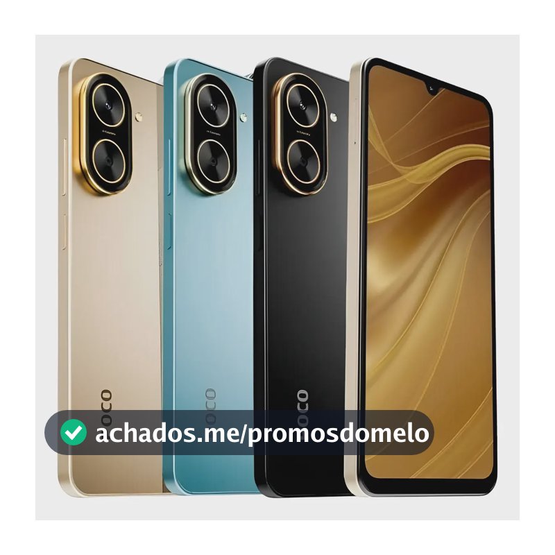 Celular Xiaomi Poco C71 Dual Sim 128 Gb Global 4+4gb Ram Cor Preto