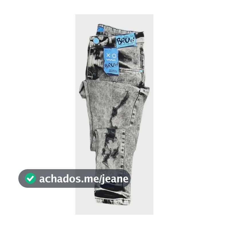 Calça Jeans Brow Jeans Cinza 38 Ao 48