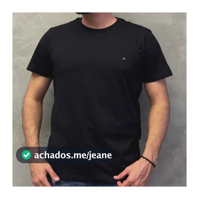 Camiseta Aramis Masculino Básica Preta Casual