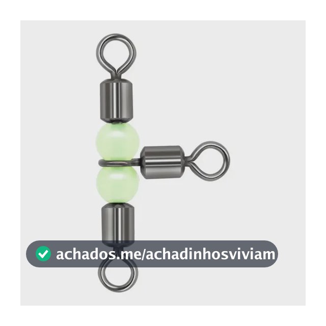 Conector De Pesca Com Girador E Anel Sólido