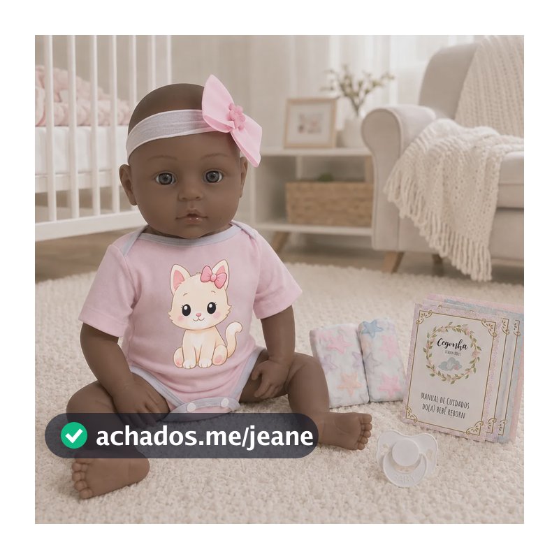 Boneca Reborn Bebê Negra Realista Corpo Em Vinil Macio