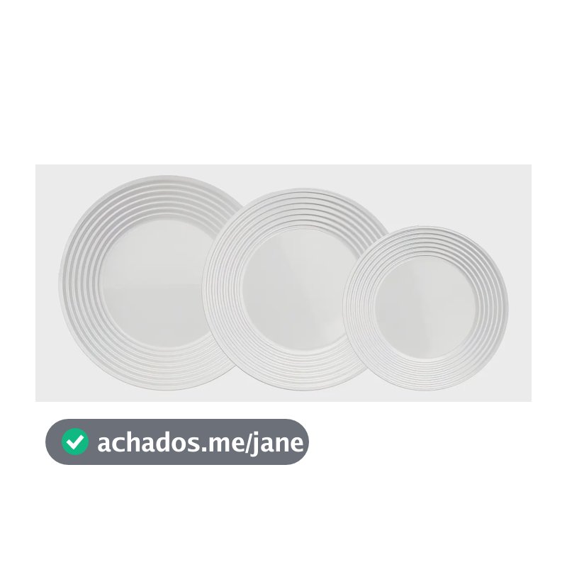 Aparelho Jantar Saturno Nadir Opaline 12 Peças Cor Branco