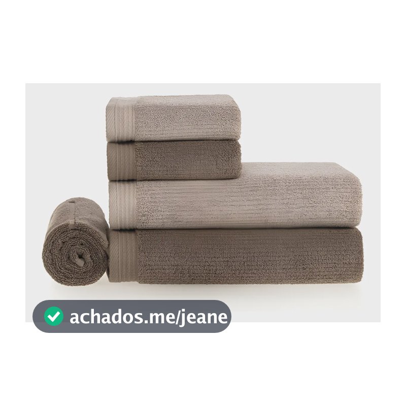 Kit Jogo Toalhas Karsten 5 Banhão Rosto Piso Imperial Cor Lunar/gris