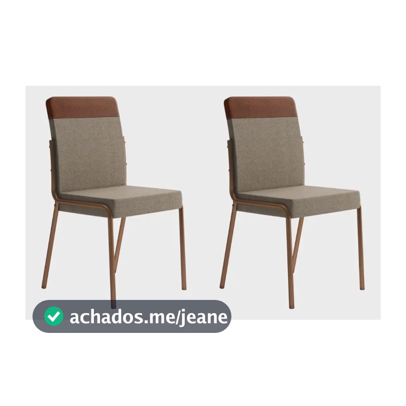 Conjunto 2 Cadeiras de Jantar Duo Carraro Rosê