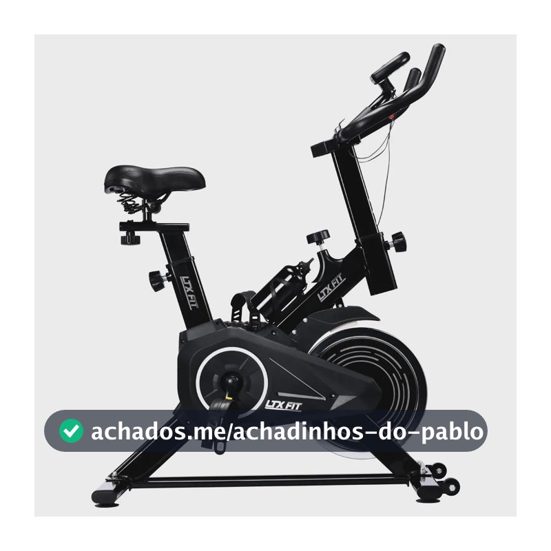 Bicicleta Ergométrica Bike Spinning 6kg de inércia Fitness Preto Ltx Fit Para Cardio E Musculação PANTHER-X