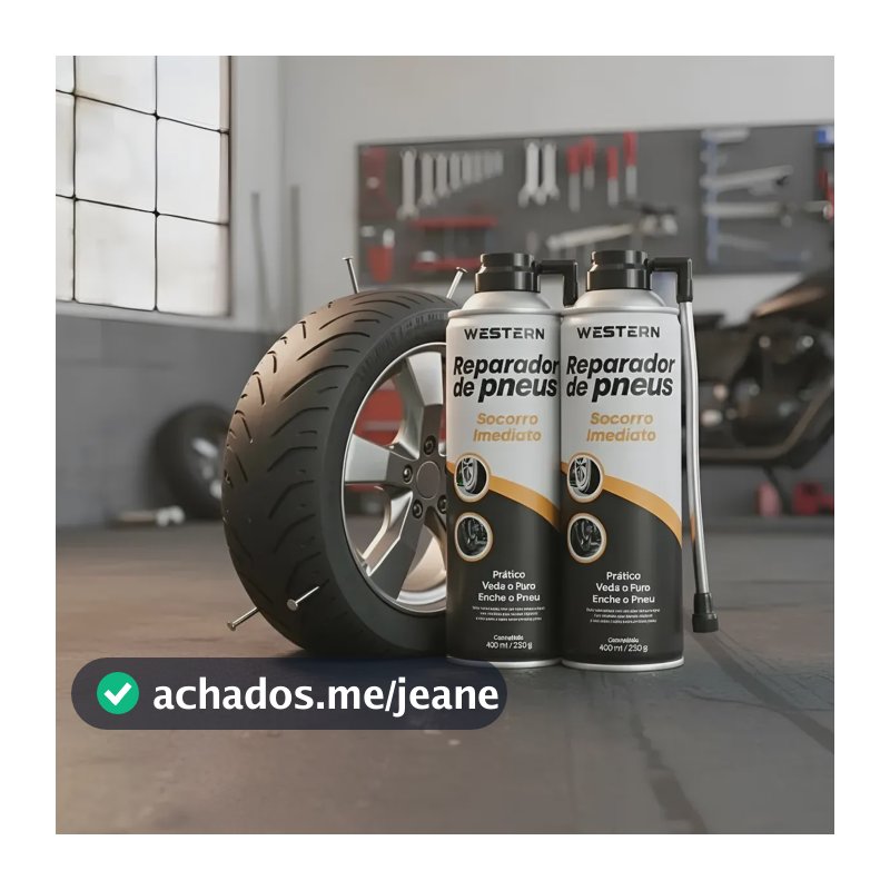 Kit 2 Reparadores De Pneu 400ml Espuma Veda Enche Anti Furo