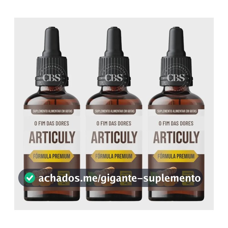 3x Articuly 30ml Suplemento Em Gotas Para Mobilidade Total Sem Sabor