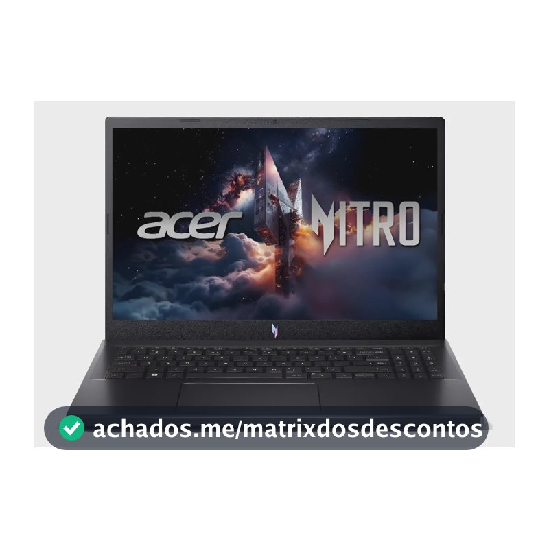 Notebook Gamer 15.6" Acer Nitro V 15 Processador Intel Core i7 de 13ª Geração Placa de Vídeo NVIDIA GeForce RTX 4060 de 8GB RAM de 16GB DDR5 SSD de 512GB Tela IPS Full HD de 165Hz Sistema Linux