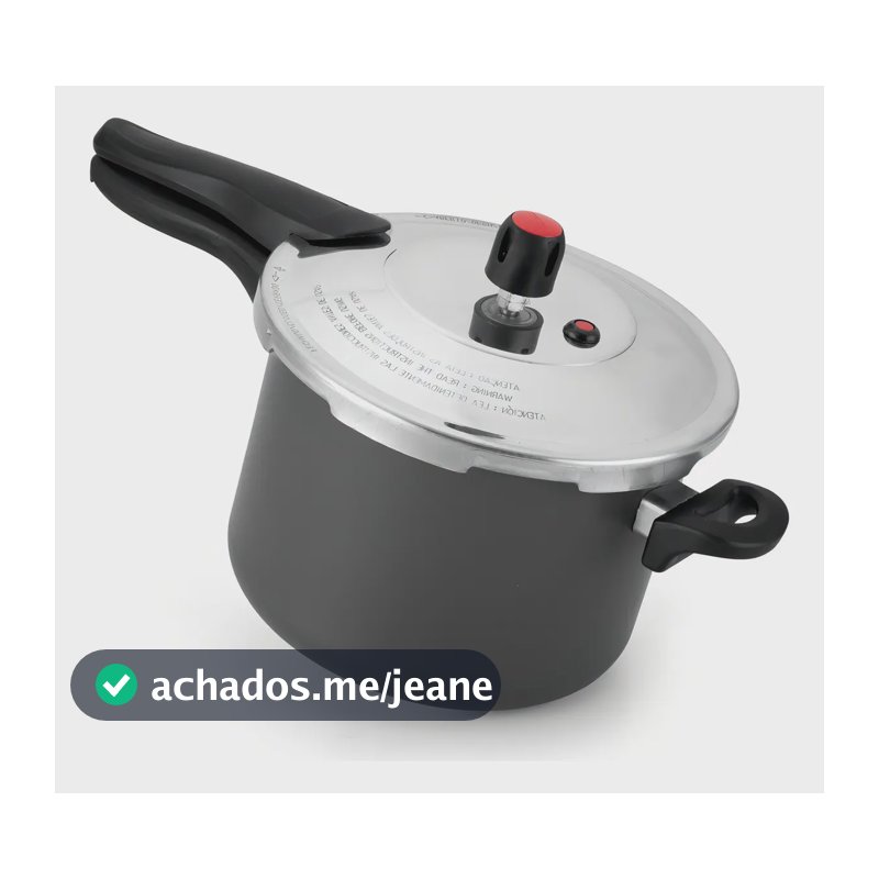 Panela de Pressão 4,5L Teflon Antiaderente Alegrete Cinza