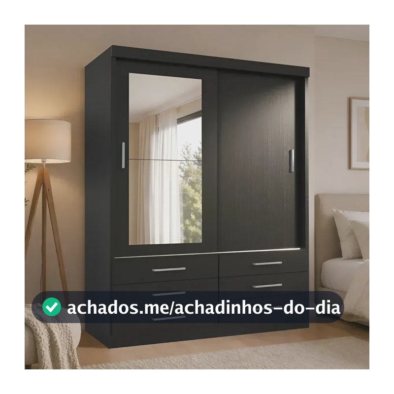 Guarda Roupa Tonielque Móveis GR Capri 2P/Esp Onix