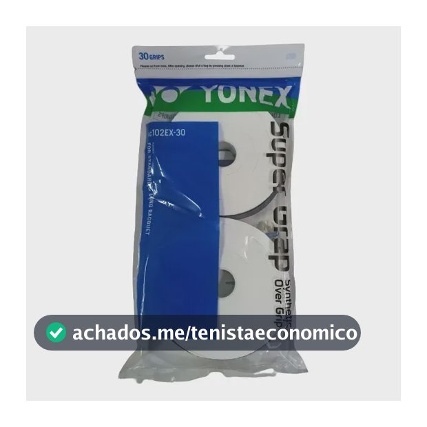 Overgrip Yonex Super Grap Branco  - Rolo Com 30 Unidades Branco
