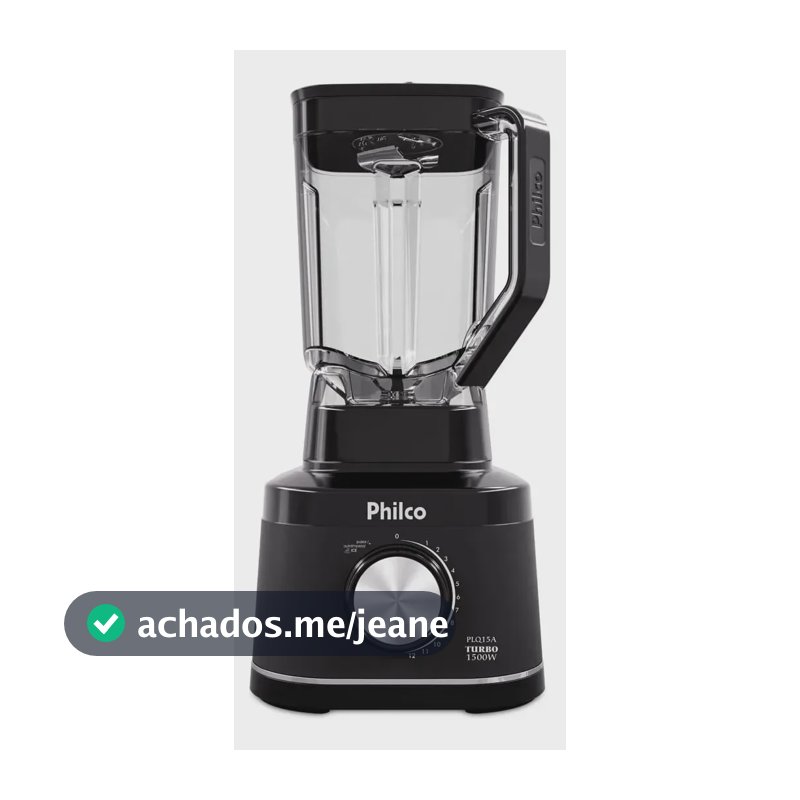 Liquidificador Philco 1500W 3,1L 12 Velocidades com 6 Lâminas PLQ15A