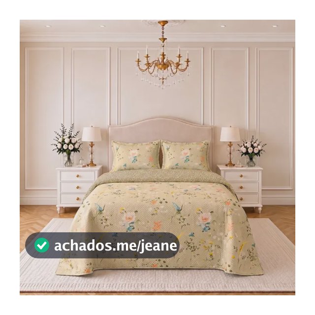 Kit Cobre Leito King 3 Pçs Colcha Dupla Face 150 Fios Veneza