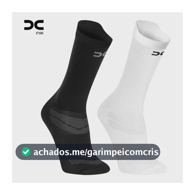 Kit 2 Pares Meia Esportiva Unissex Running Ciclismo Fitness