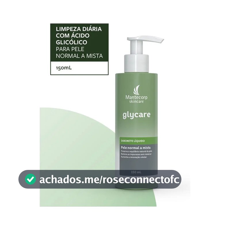 Sabonete Líquido Facial Glycare 150ml Mantecorp Skincare
