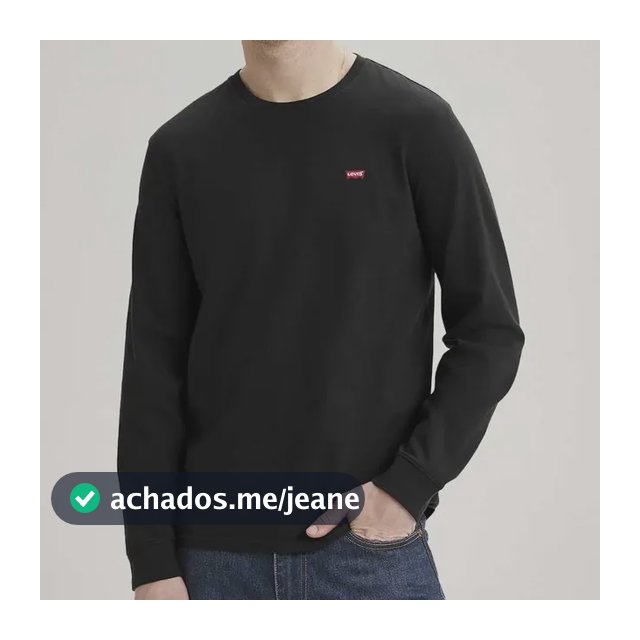 Blusa Levis Original Housemark Preto Manga Longa Lb0020197
