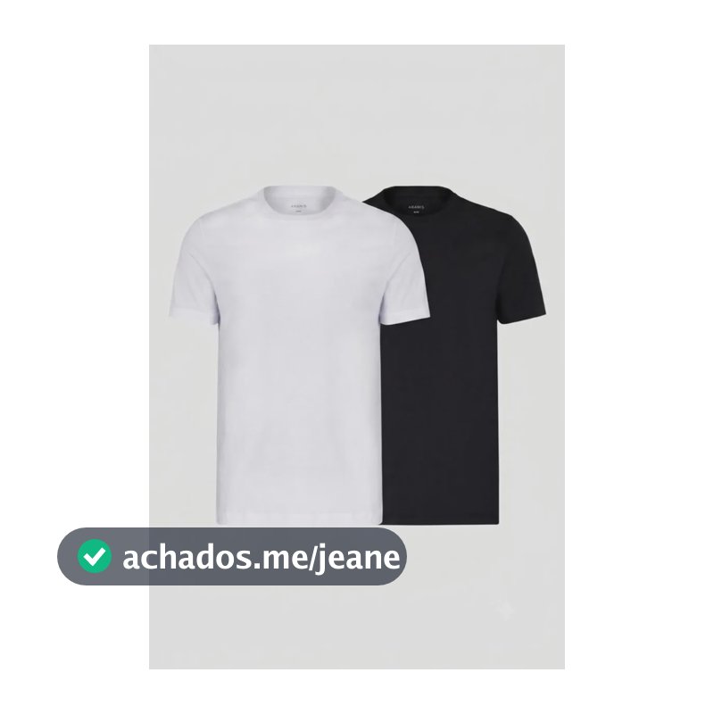 Kit Aramis 2 Camisetas Comfort+ Preto E New Basic Branco Preto M