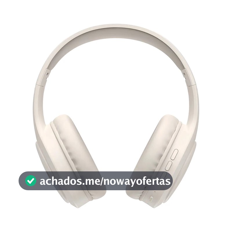 Fone De Ouvido Headphone Dapon H02d Bluetooth 5.1 Over-ear 22 Horas De Bateria Bege
