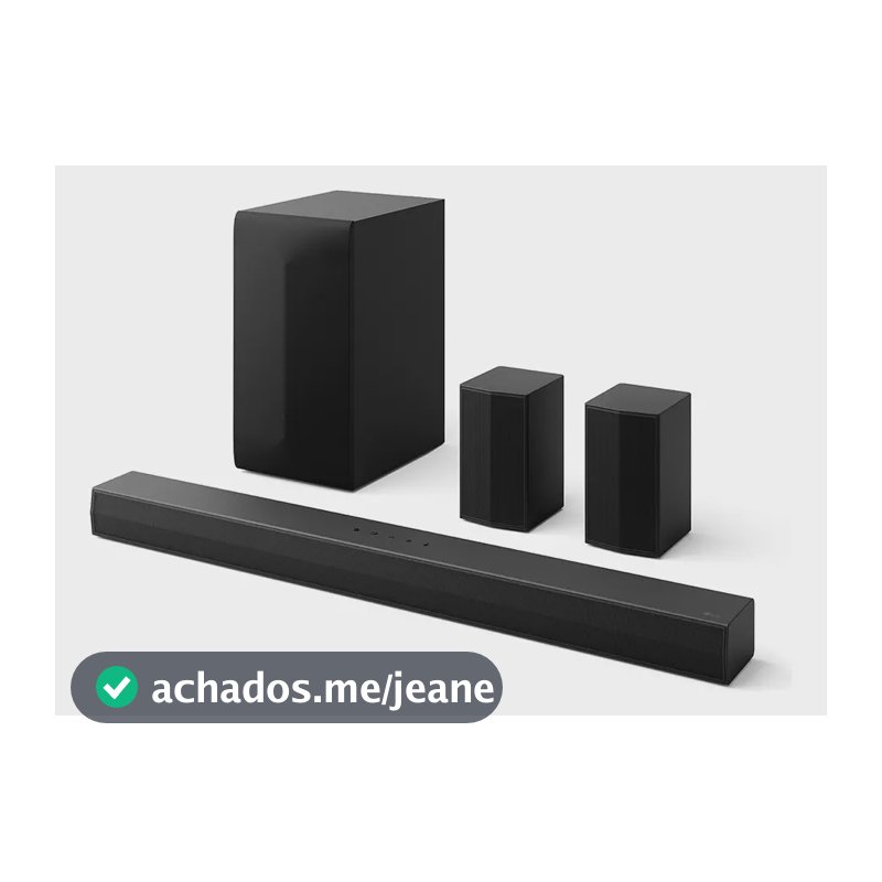 LG Soundbar S60tr 440w Rms, 5.1 Canais, Bluetooth 5.3, Dol Preto 120 Hz 127/220v