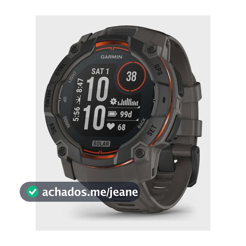 Relógio Monitor solar Garmin Instinct 3 de 50 mm Preto
