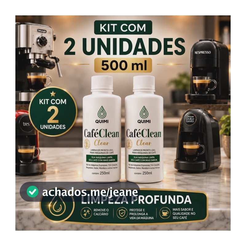 Kit 2 Descalcificante Cafeteira Expresso Nespresso  500ml
