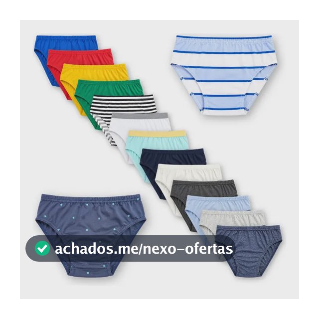 Kit 10 Cueca Slip Infantil Antialérgica 100% Algodão Premium