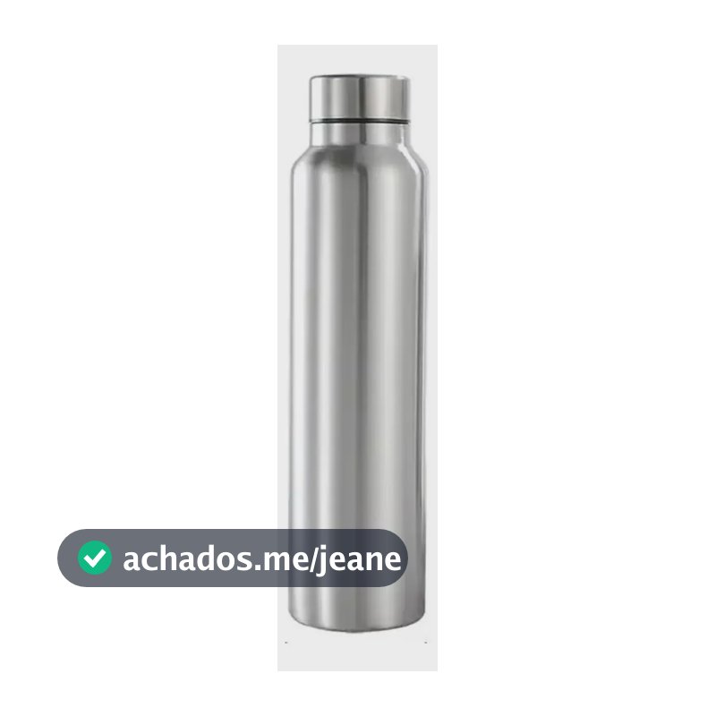 Garrafa De Agua 1 Litro Academia Squeeze Garrafinha Escolar Metal Escovado