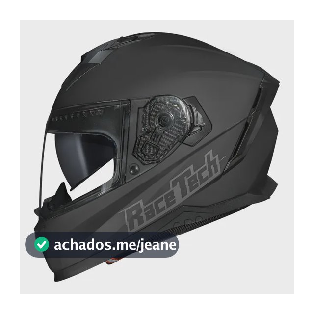 Capacete Race Tech Volt Monocolor Preto Fosco