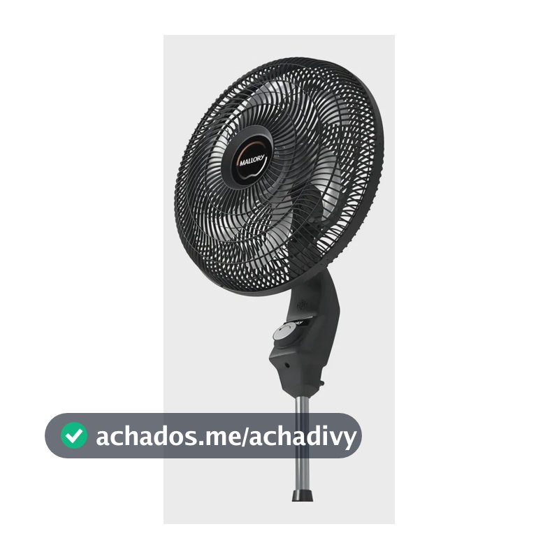Ventilador Mallory Coluna Éolo 40cm Cor Da Estrutura Preto Cor Das Pás grafite Diâmetro 40 Cm 6 pás