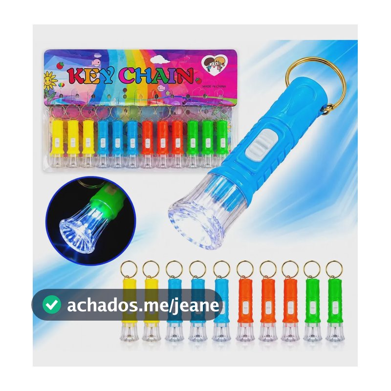 Kit 12 Lanterninhas Chaveiro Atacado Lembrancinha Prenda Branco Sortido