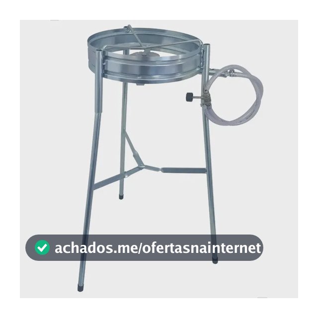 Fogareiro Gás Alta Pressão Portátil Gileus 1 Boca Chama Ajustável Prateado para botijao p13 disco de arado e tacho
