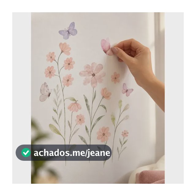 Papel Adesivo Parede Floral Jardim Infantil Menina Flores 2m