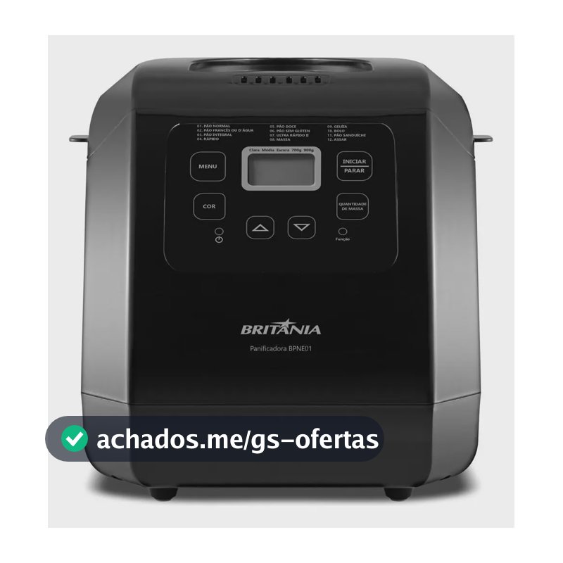 Panificadora Britânia Digital 12 Programas 3l Bpne01