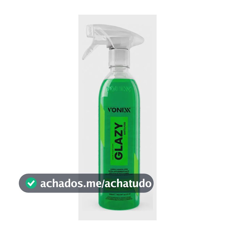 Glazy Anti Fog Vonixx 500ml Spray Antiembaçante Vidros Auto