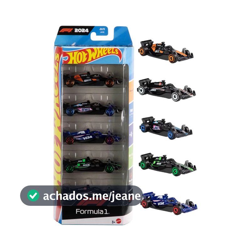 Pack Com 5 Carros Hot Wheels - Fórmula 1 F1 2024 Multicor